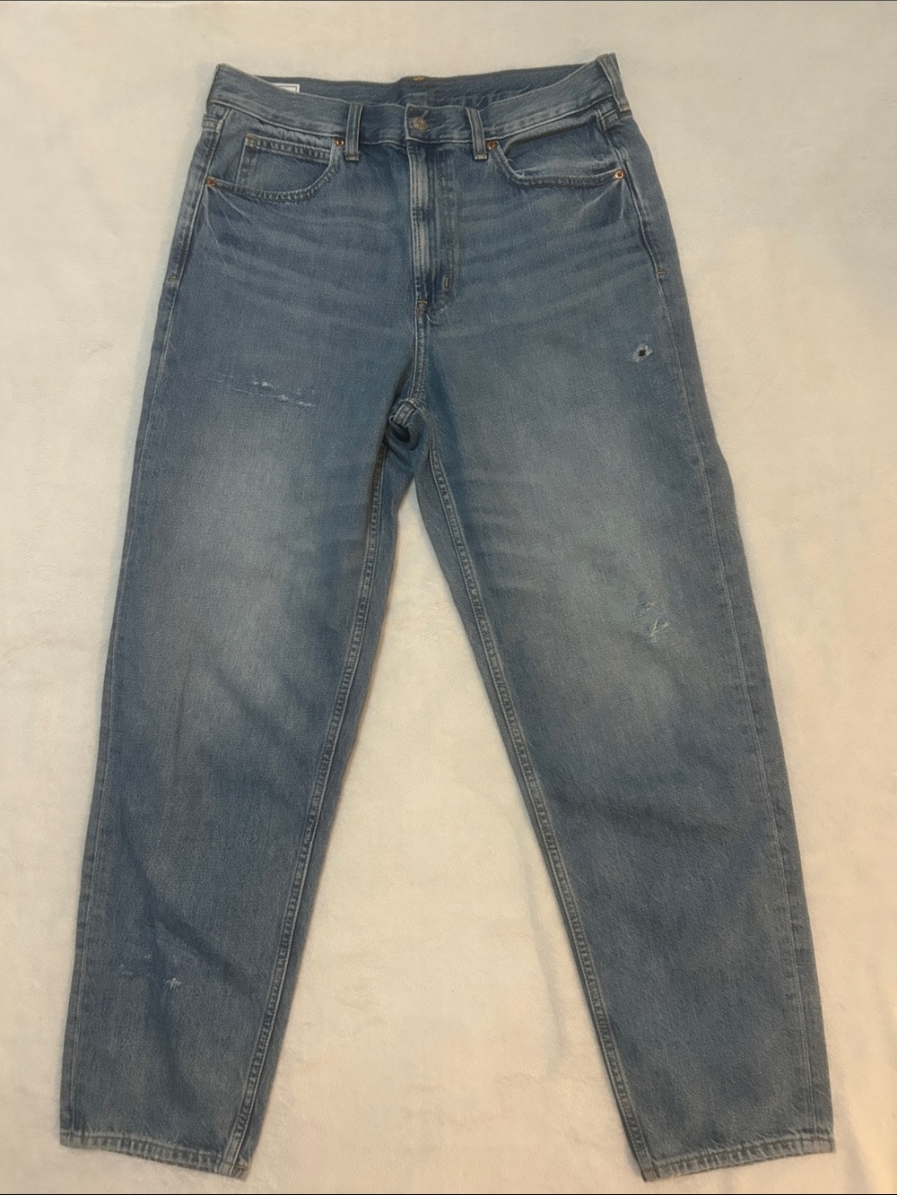 GAP Women’s Jeans Barrel Jean High Rise Light Wash 100% Cotton Size 10 Tall